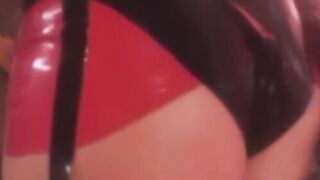 "Latex Domination: Lesbo Dominatrix Uses Sex Toys on Submissive Slave Girl"