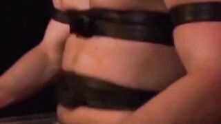 "Muscle Stud's Bondage Striptease - BDSM Domination with Blindfolded Submissive"