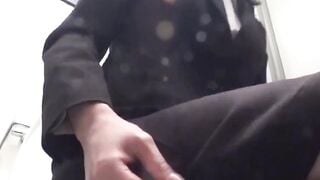 "Public Restrooms Masturbation Adventure with Hair Puffy Babe"