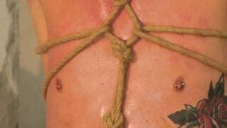 "Boy Dungeon's Bound Slave Endures Intense Bondage Session"