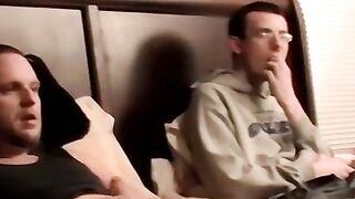 "Amateur Couple Jerk Off Together In Cheap Motel Room For Webcam Audition"