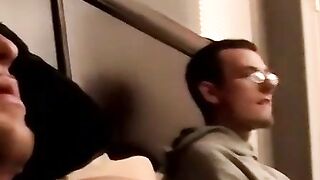"Amateur Couple Jerk Off Together In Cheap Motel Room For Webcam Audition"