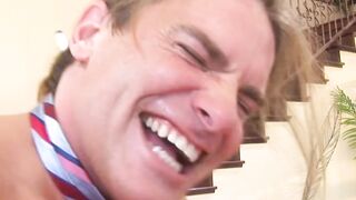 Skinny MILF Gives POV Blowjob And Throat Fuck With Facial cumshot! Older Woman Fucked Like Teenager