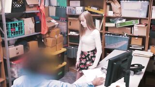 "Rough & Hard Office Roleplay - Thieving Brunette Gets Spanked And Fucked"