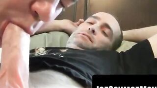 "Black Monster Shaft Splitting White Boy's Ass - Interracial Anal Threesome"