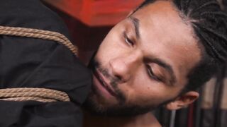"Black Dominatrix Threesome - Bondage Submissive Slave Training with Fetish Sex"