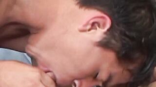 "Rough Riding Twink Threesome with Raw Anal Action"