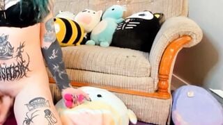 "Transgender Couple Sharing Intimate Moments With Sex Toy"
