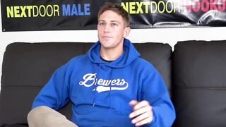 "Young Hunk's Solo Masturbation Session - Close-Up View Of His Load"