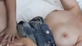 "Lesbian Dyke Panties Wetting From Fingering & Orgasmic Moans"