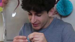 "Anal Birthday Surprise - Step-Mother's Anal Virginity Popped By Her Son"