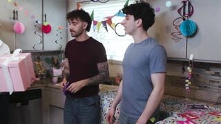 "Anal Birthday Surprise - Step-Mother's Anal Virginity Popped By Her Son"