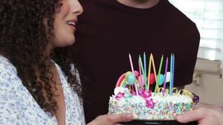"Anal Birthday Surprise - Step-Mother's Anal Virginity Popped By Her Son"