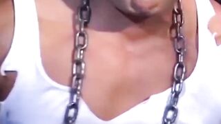 "Tatted Up Uniform Guy Faces Chains - BDSM Bondage Scene with Hot Blonde"