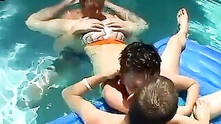 "Three Hot Twinkies Poolside Fuck Fest"