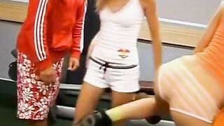Three Way Pleasure Party - Sexy Athletes Share Passionate Orgasmic Bliss