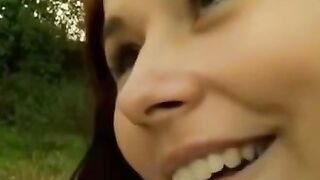 Outdoors Naughty Gardener #2: Natasha Starr's Sensual Blowjob & Riding POV Creampie