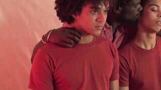 Raw Threesome Frenzy - Black Guys Share Blowjob & Anal Action