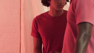 Raw Threesome Frenzy - Black Guys Share Blowjob & Anal Action