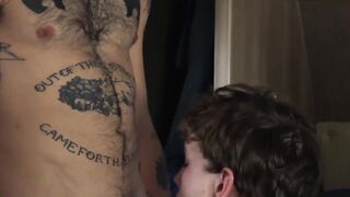 Ink-Showered Stud Breeding His Stepbrother's Ass