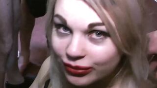 Partying Bukkakke Babes - Group Orgy with Blowjobs & Facial