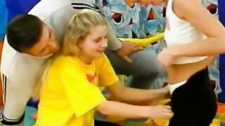 "3way Frenzy! Hot MILF Throuple with Sexy Blonde Babes"