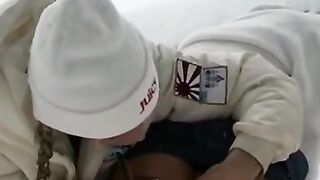 Hot & Horny Girlfriends Outside in Public - Live Sex Show with Real Orgasm!