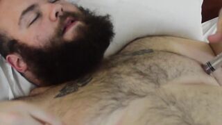 Curvy Bear's Jerk-Off Journey - Pumping His Big Dick For The Camera