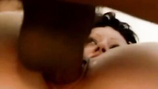 Justine Reage - Eager Brunette Bombshell Sucks A Huge Dick In POV