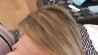 Blond Bombshell Blowjob & Doggy Style - Older Guy Fucks Young Hottie