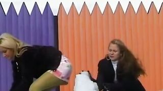 SnowBunnyLesbians- Old Man's Daughters Share Hot Sex in Public Park