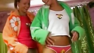 Teenage HighHeel Girls in Action! - Behind The Scenes Footjob Compilation