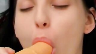 Hot Brunette Babe Gives Passionate Oral And A Wild Cowgirl Ride On Big Dick In The Washing Machine