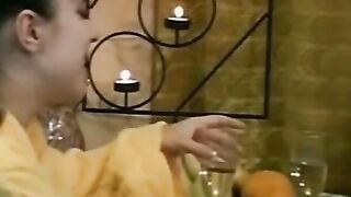 Lesbian Couple Sharing Passionate Lovemaking In Romantic Setting
