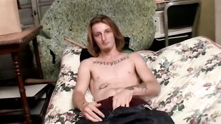 Straight Thug Jerks Off For The Camera And Blasts A Huge Load Of Jizz!