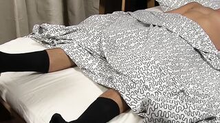 Grandpa's Feets Worshiped by Young Blonde Foot Fan in POV