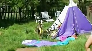 Campfire Nymphos - Girl-on-girl lesbian fun with old school vibes