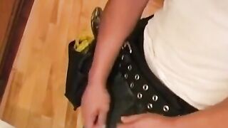 Masked Repairman Strips Down For A Hot Blow Job Session