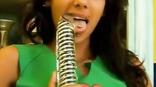 Transparent Dildo Masturbation Session with Sex Toy Queen - Jane