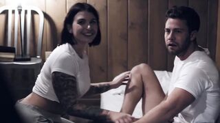 Sinfully Sweet Cuties - Riding Her Man's Big Dick While Sloppy Blowjob
