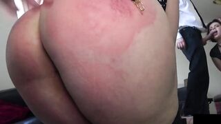 BDSM Red Ass - Domination of submissive babe with intense whipping