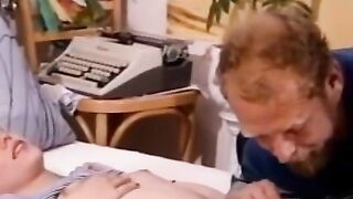 Blonde Bombshell Blowjob & Ride - Grandpa Fucks women In Kitchen