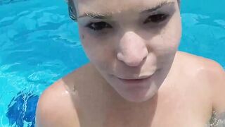Fucking my stepmom by the pool was amazing!