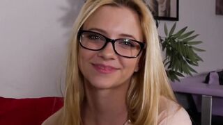 Nerd Girl's Petite Body Gets Filled With Her Stepdaddy's Big Dick