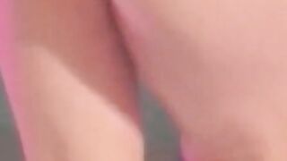 Lesbo striptease turns into rough toying foursome