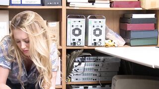 Teen thief Adira Allure gets it in office with a facial
