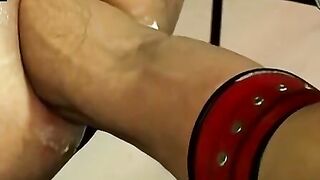Fist-Hole Extreme Deepthroat & Rough Anal Play with Huge Dildo - Bottom's Butt Plugged