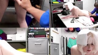 Office Shoplifter Gets Spanked And Fucked By Dominant Mistress