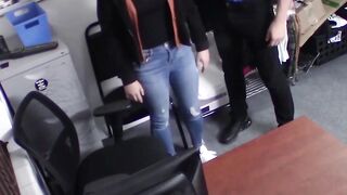 Office-Uniformed-ElizaEve's Gets A Huge Load Of Hot CUM On Her Face