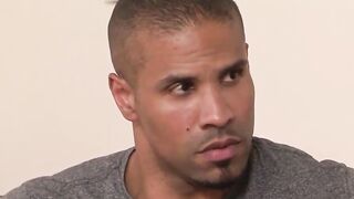 Ty pulls out his stiff cock from jeans urgently